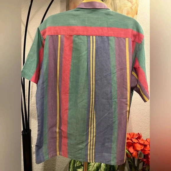 Givenchy Authentic Multicolor Stripe Button-Up Shirt - Size Men's Large - Picture 3 of 8